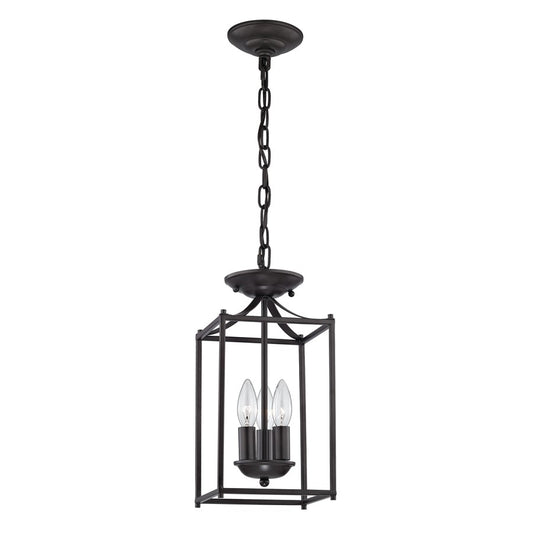 Atlas Lighting Foyer 7in 3-Light Mini Pendant | Traditional Oil Rubbed Bronze Metal | Kitchen Island & Dining Room | 7 x 7 x 15 in | Model CL11589-BZ