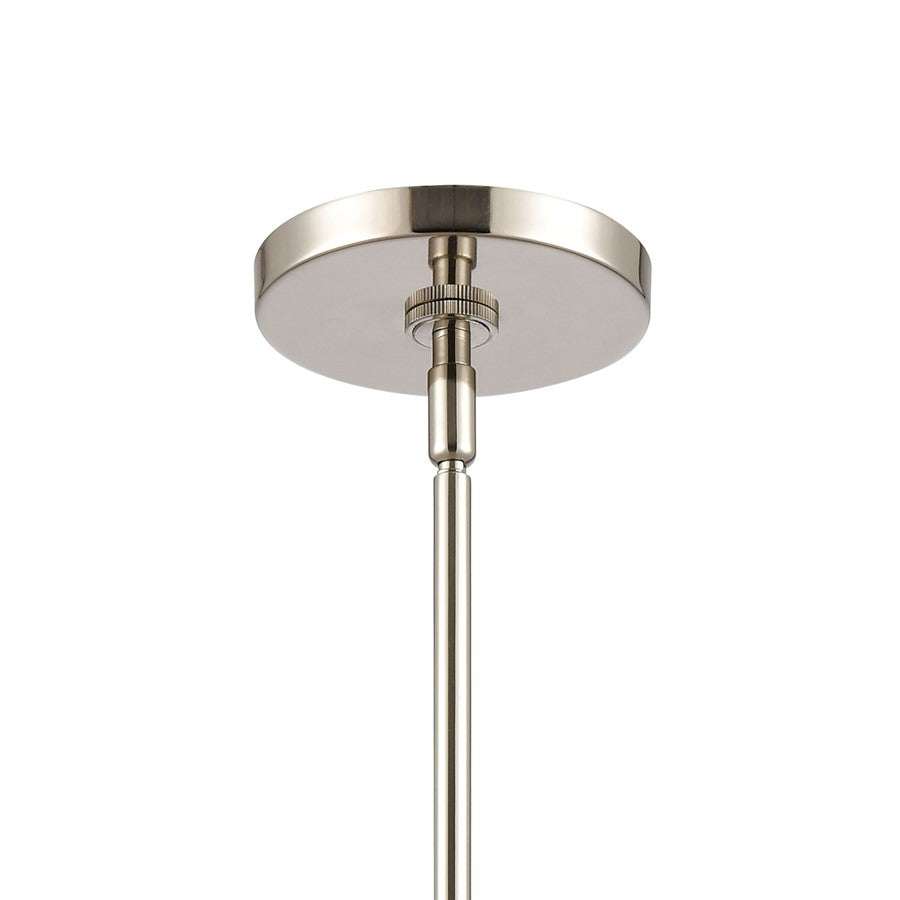 Atlas Lighting Gabby 11in 1-Light Mini Pendant | Modern Polished Nickel and Clear Glass | Kitchen Island & Dining Room | Model CL11592-NK