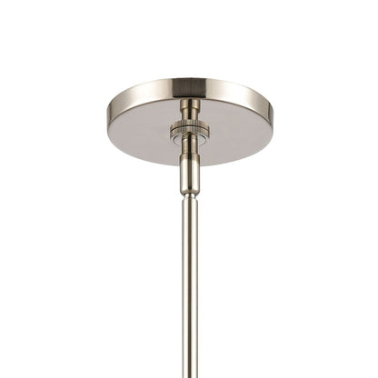 Atlas Lighting Gabby 11in 1-Light Mini Pendant | Modern Polished Nickel and Clear Glass | Kitchen Island & Dining Room | Model CL11592-NK