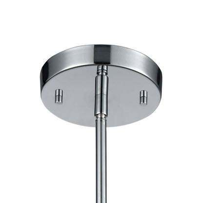 Atlas Lighting Glass Symphony 10in 1-Light Mini Pendant | Modern Polished Chrome and Clear Glass | Kitchen Island & Dining Room | Model CL11597-CH