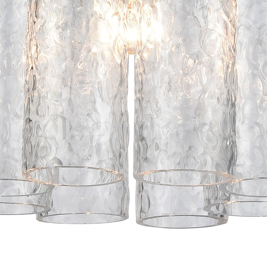 Atlas Lighting Glass Symphony 10in 1-Light Mini Pendant | Modern Polished Chrome and Clear Glass | Kitchen Island & Dining Room | Model CL11597-CH