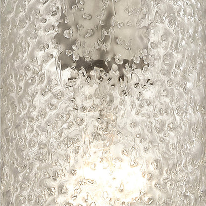 Atlas Lighting Ice Fragments 5in 1-Light Mini Pendant | Transitional Satin Nickel and Clear Glass | Kitchen Island & Dining Room | Model CL11611-CL