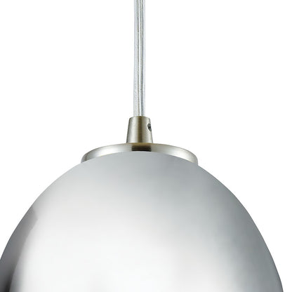 Atlas Lighting Illusions 5in 1-Light Pendant | Modern Multicolor Glass and Satin Nickel | Kitchen Island & Dining Room | Model CL11613-MU