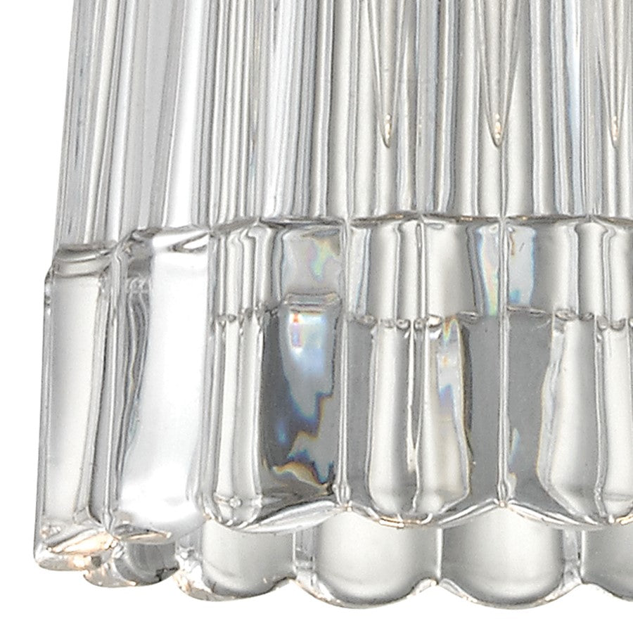 Atlas Lighting Kersey 4in 1-Light Pendant | Modern Satin Nickel and Clear Glass | Kitchen Island & Dining Room | 4 x 4 x 8 in | Model CL11617-NK
