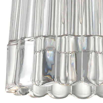 Atlas Lighting Kersey 4in 1-Light Pendant | Modern Satin Nickel and Clear Glass | Kitchen Island & Dining Room | 4 x 4 x 8 in | Model CL11617-NK