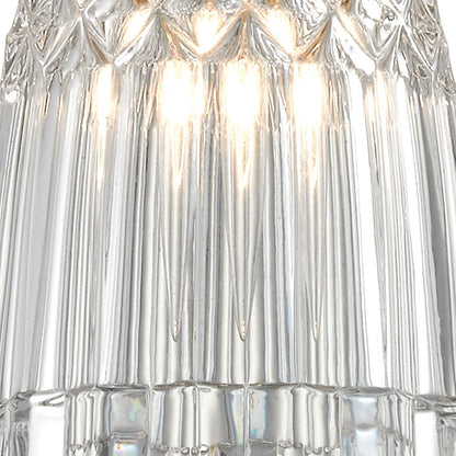 Atlas Lighting Kersey 4in 1-Light Pendant | Modern Satin Nickel and Clear Glass | Kitchen Island & Dining Room | 4 x 4 x 8 in | Model CL11617-NK