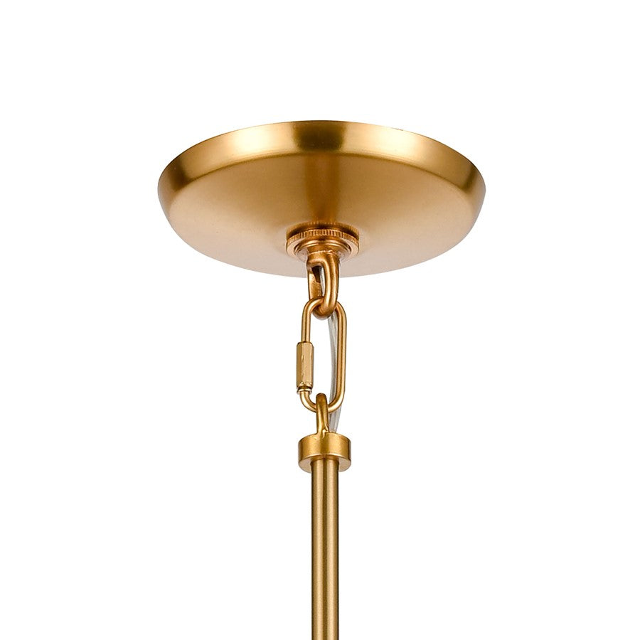Atlas Lighting Konis 10in 1-Light Mini Pendant | Modern Satin Brass and Clear Glass | Kitchen Island & Dining Room | Model CL11618-BS