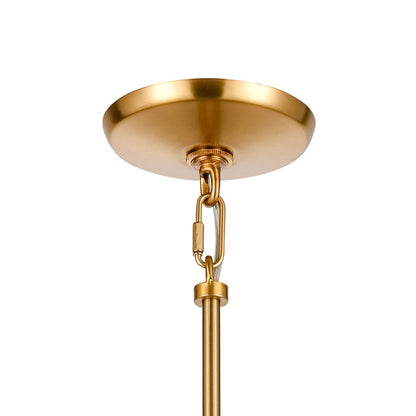 Atlas Lighting Konis 10in 1-Light Mini Pendant | Modern Satin Brass and Clear Glass | Kitchen Island & Dining Room | Model CL11618-BS