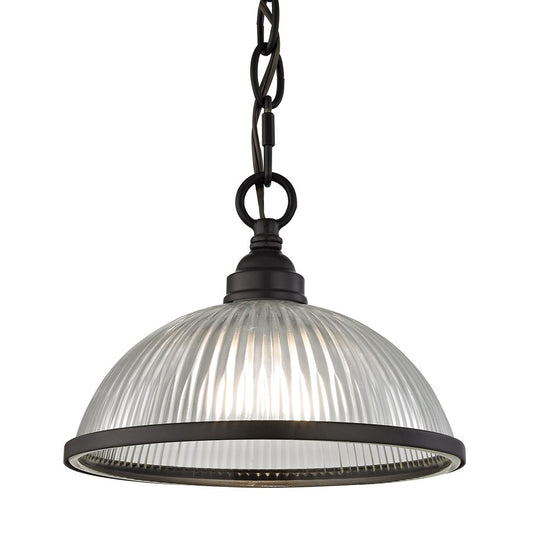 Atlas Lighting Liberty Park 9in 1-Light Mini Pendant | Traditional Oil Rubbed Bronze and Clear Glass | Kitchen Island & Dining | Model CL11621-BZ