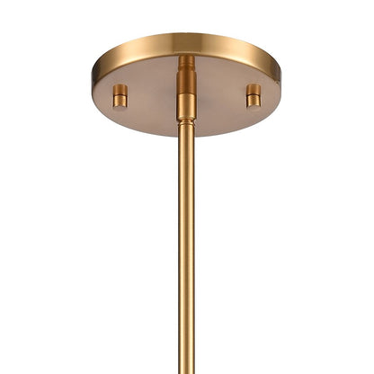 Atlas Lighting Lightweave 5.5in 1-Light Mini Pendant | Traditional Satin Brass and Clear Glass | Kitchen Island & Dining Room | Model CL11622-BS