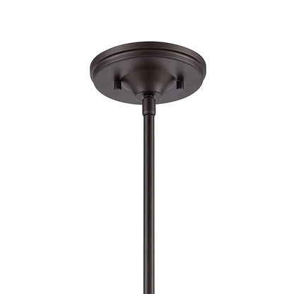 Atlas Lighting Manhattan Boutique 9in 1-Light Mini Pendant | Transitional Oil Rubbed Bronze and Clear Glass | Kitchen Island | Model CL11627-BZ