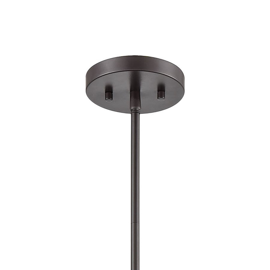 Atlas Lighting Mason 6in 1-Light Mini Pendant | Transitional Oil Rubbed Bronze and Clear Glass | Kitchen Island & Dining Room | Model CL11629-BZ