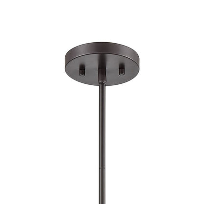 Atlas Lighting Mason 6in 1-Light Mini Pendant | Transitional Oil Rubbed Bronze and Clear Glass | Kitchen Island & Dining Room | Model CL11629-BZ