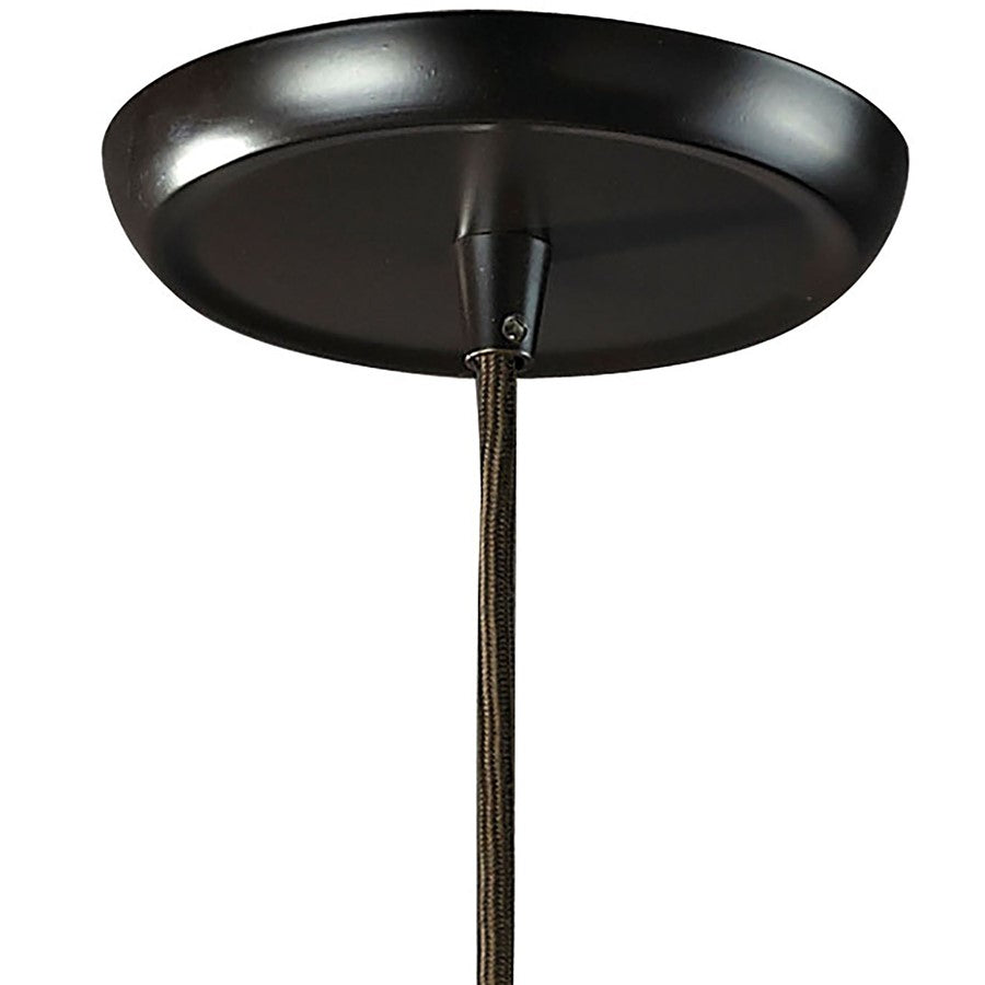 Atlas Lighting Menlow Park 6in 1-Light Mini Pendant | Transitional Oil Rubbed Bronze and Clear Glass | Kitchen Island & Dining | Model CL11632-BZ