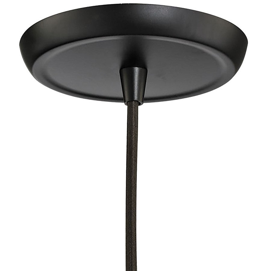 Atlas Lighting Menlow Park 6in 1-Light Mini Pendant | Transitional Oil Rubbed Bronze and Seeded Glass | Kitchen Island & Dining | Model CL11633-BZ