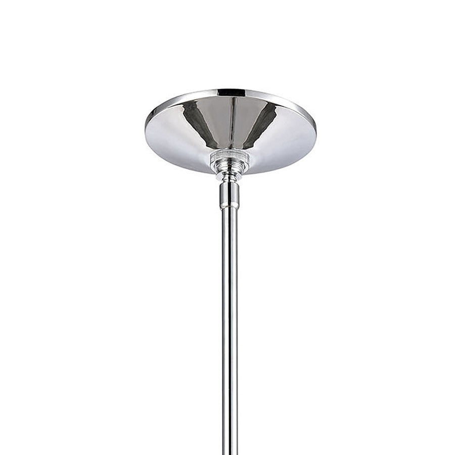 Atlas Lighting Modley 6in 1-Light Mini Pendant | Polished Chrome and Clear Glass | Kitchen Island & Dining Room | 6 x 6 x 13 in | Model CL11642-CH