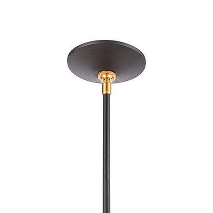 Atlas Lighting Modley 7in 1-Light Mini Pendant | Matte Black and Brushed Brass | Kitchen Island & Dining Room | 7 x 7 x 10 in | Model CL11643-BK