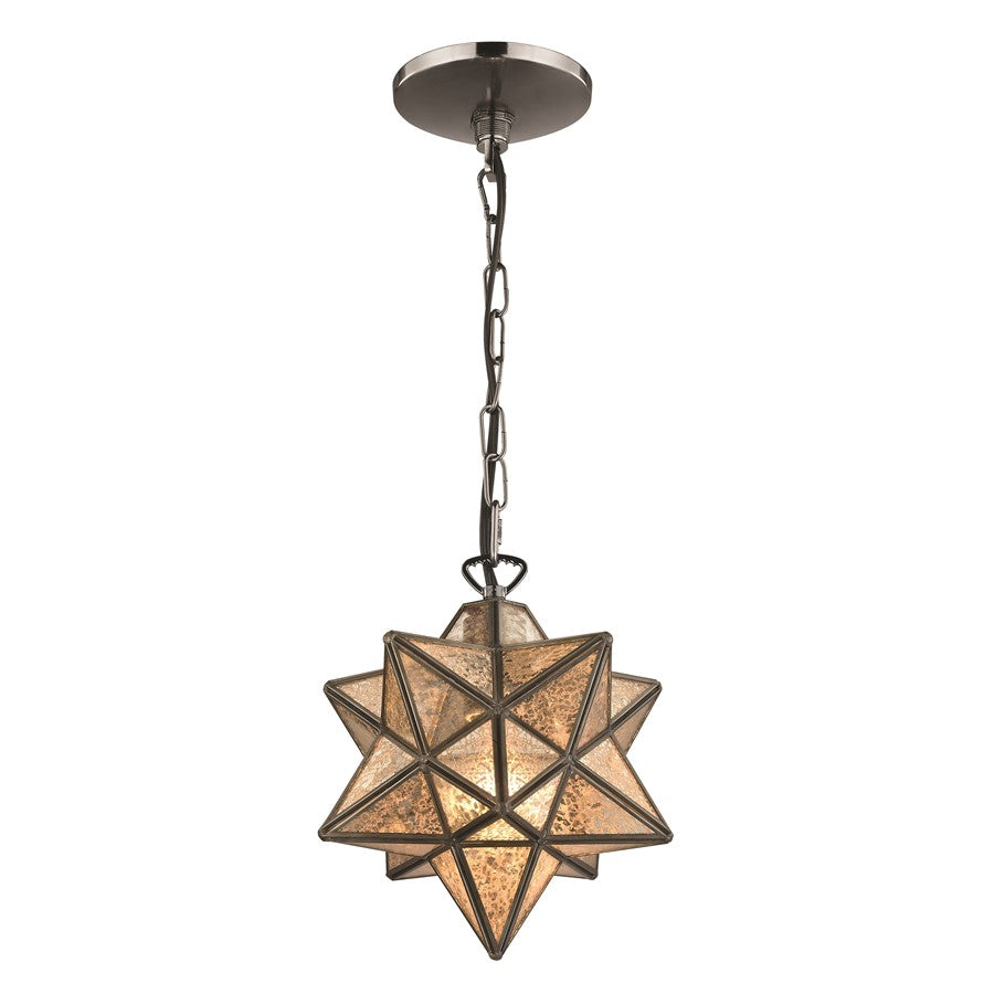 Atlas Lighting Moravian Star 9" 1Lt Mini Pendant, Bronze/Mercury - CL11644-BZ2