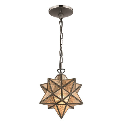 Atlas Lighting Moravian Star 9" 1Lt Mini Pendant, Bronze/Mercury - CL11644-BZ2