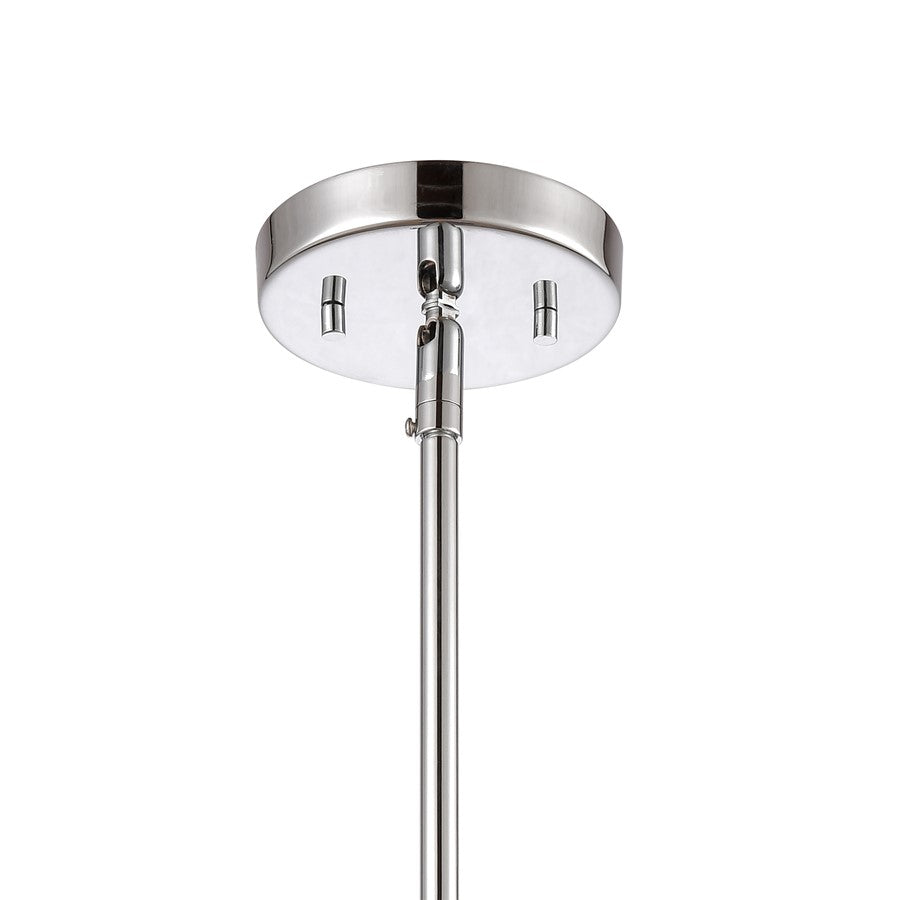 Atlas Lighting Oakland 4in 1-Light Mini Pendant | Modern Chrome and Clear Glass | Kitchen Island & Dining Room | 4 x 4 x 8 in | Model CL11655-CH
