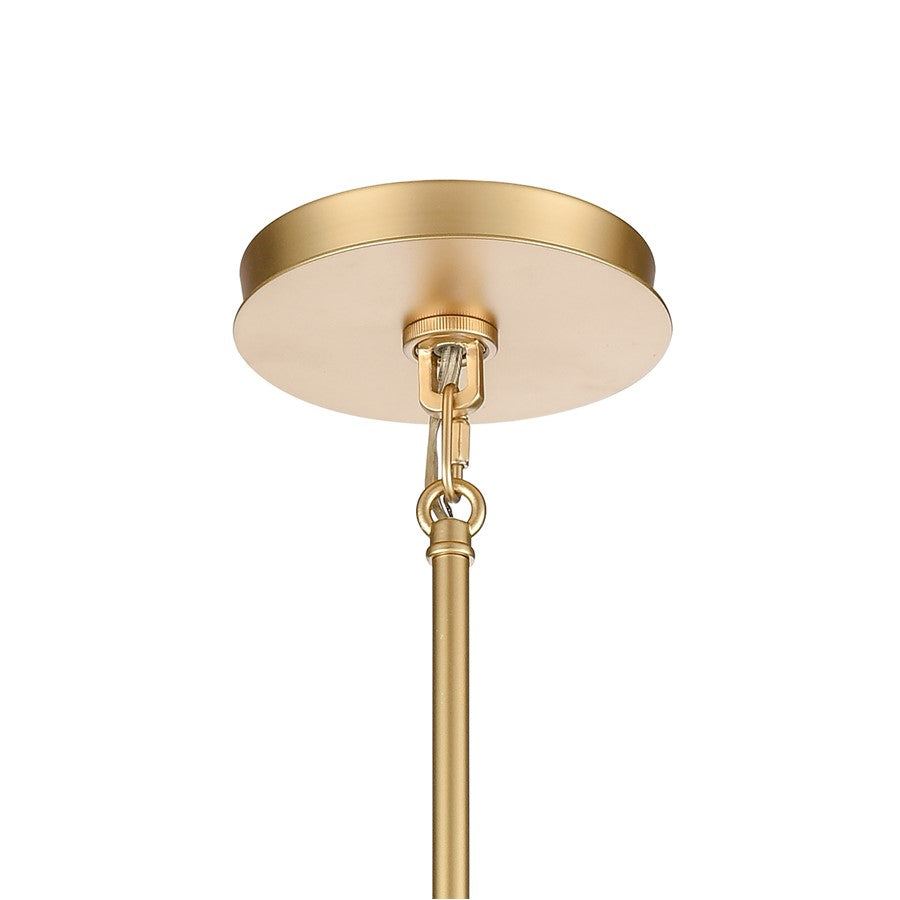 Atlas Lighting Open Louvers 6.75in 1-Light Mini Pendant | Modern Champagne Gold and Clear Seeded Glass | Kitchen Island & Dining | Model CL11656-GD