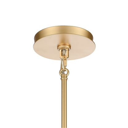 Atlas Lighting Open Louvers 6.75in 1-Light Mini Pendant | Modern Champagne Gold and Clear Seeded Glass | Kitchen Island & Dining | Model CL11656-GD