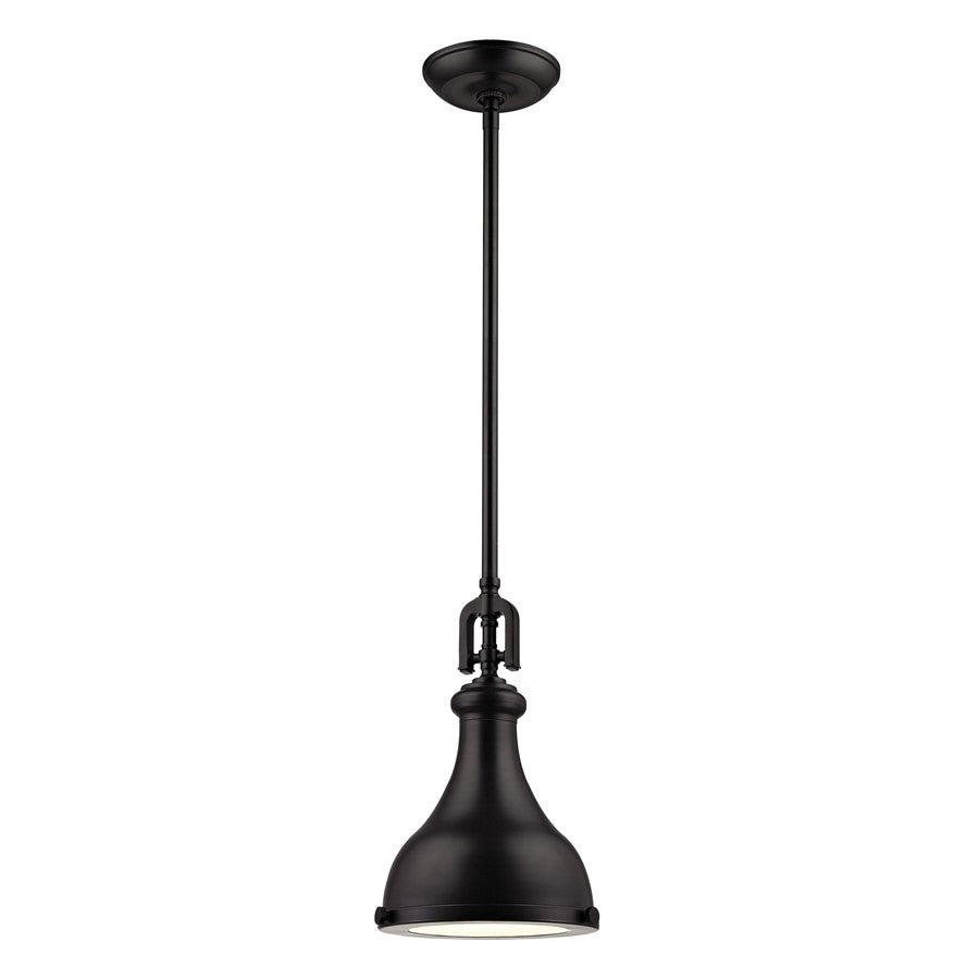 Atlas Lighting Rutherford 9in 1-Light Mini Pendant | Transitional Oil Rubbed Bronze Metal | Kitchen Island & Dining Room | Model CL11672-BZ