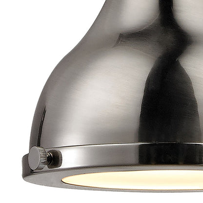 Atlas Lighting Rutherford 9in 1-Light Mini Pendant | Transitional Brushed Nickel Metal | Kitchen Island & Dining Room | Model CL11672-NK2