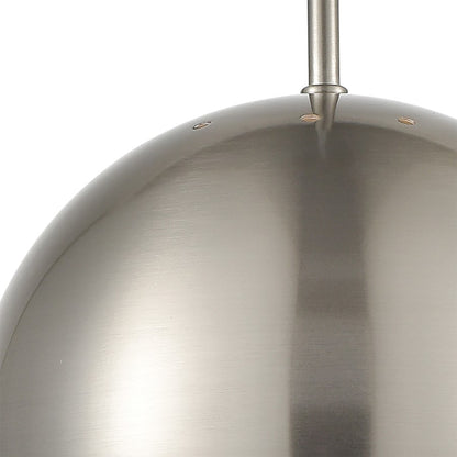 Atlas Lighting Salt Rim 8in 1-Light Mini Pendant | Modern Brushed Nickel Metal | Kitchen Island & Dining Room | 8 x 8 x 10 in | Model CL11675-NK