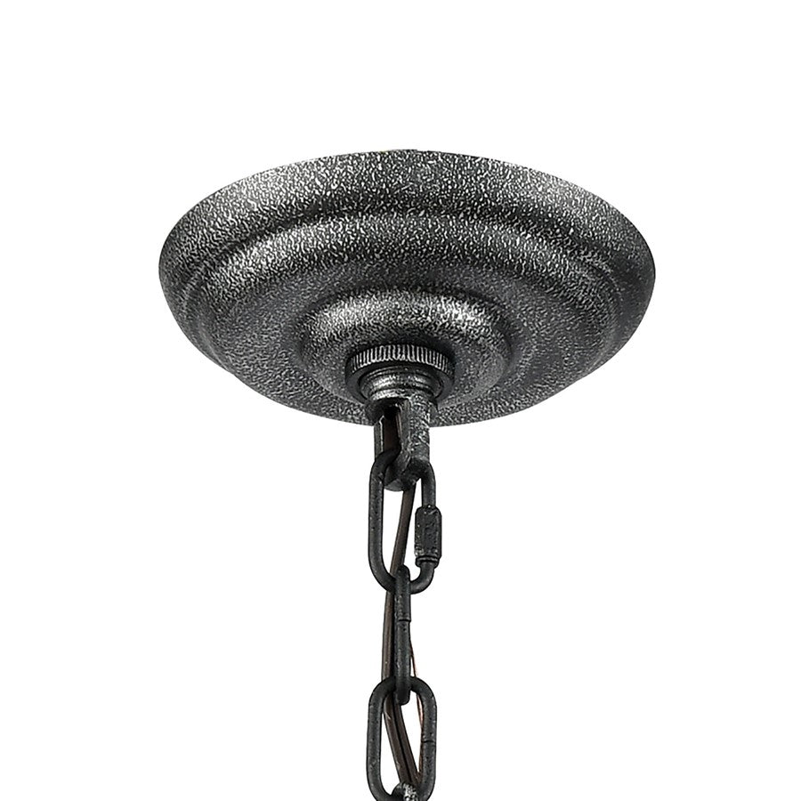 Atlas Lighting Sunderland 12in 1-Light Mini Pendant | Transitional Silvered Graphite and Clear Glass | Kitchen Island & Dining | Model CL11688-GY