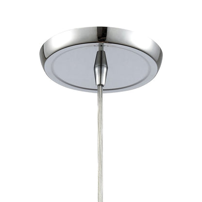 Atlas Lighting Tallula 4in 1-Light Pendant | Modern Polished Chrome and Crackle Glass | Kitchen Island & Dining Room | 4 x 4 x 8 in | Model CL11694-CH