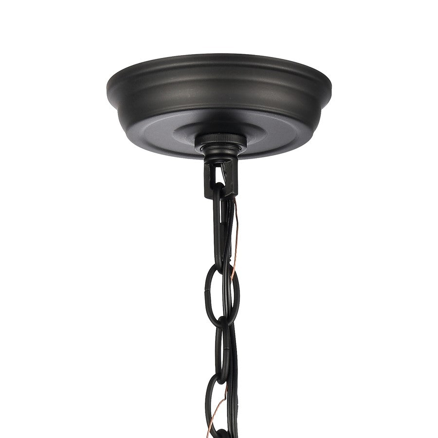 Atlas Lighting Tangent 7in 1-Light Mini Pendant | Modern Matte Black and Clear Glass | Kitchen Island & Dining Room | 7 x 7 x 12 in | Model CL11695-BK