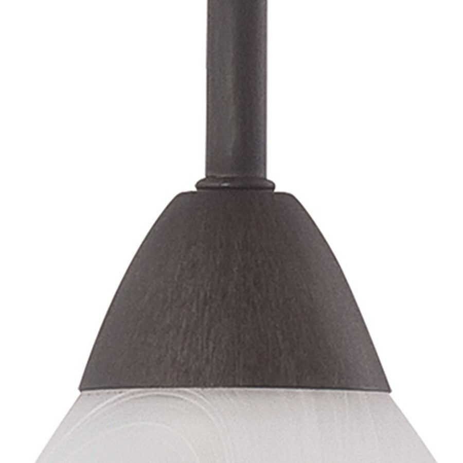 Atlas Lighting Tia 5in 1-Light Mini Pendant | Traditional Painted Bronze and White Frosted Glass | Kitchen & Dining Room | Model CL11696-BZ