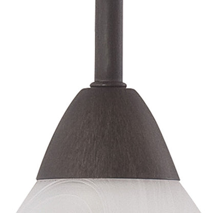 Atlas Lighting Tia 5in 1-Light Mini Pendant | Traditional Painted Bronze and White Frosted Glass | Kitchen & Dining Room | Model CL11696-BZ