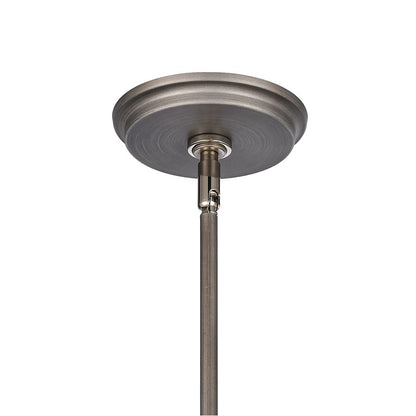 Atlas Lighting Urbanite 9in 1-Light Mini Pendant | Industrial Weathered Zinc and Clear Glass | Kitchen Island & Dining Room | Model CL11702-SV