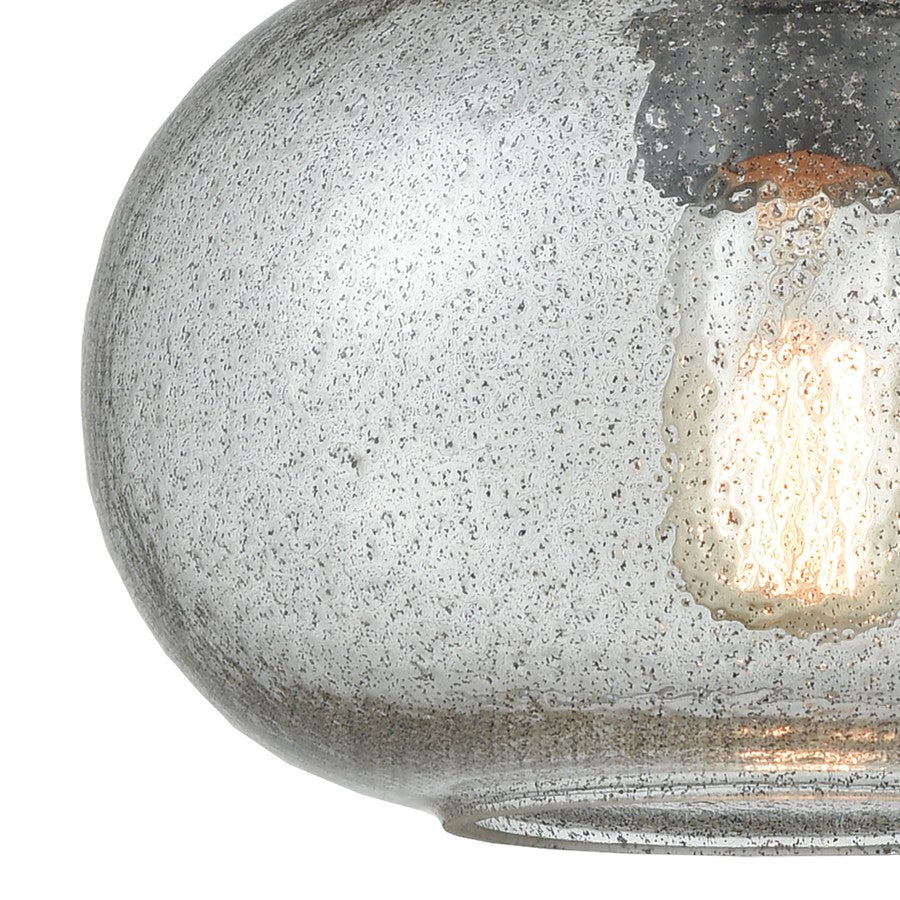 Atlas Lighting Volace 10in 1-Light Pendant | Modern Oil Rubbed Bronze and Gray Glass | Kitchen Island & Dining Room | Model CL11711-BZ