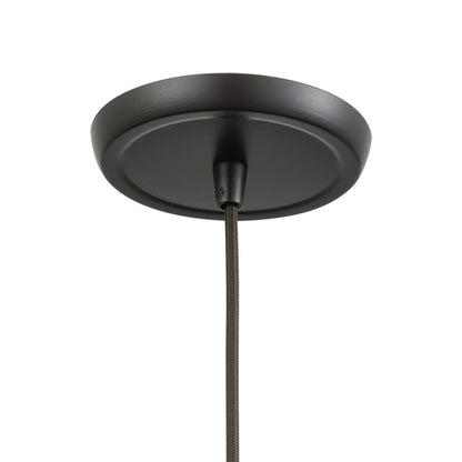 Atlas Lighting Volace 10in 1-Light Pendant | Modern Oil Rubbed Bronze and Gray Glass | Kitchen Island & Dining Room | Model CL11711-BZ
