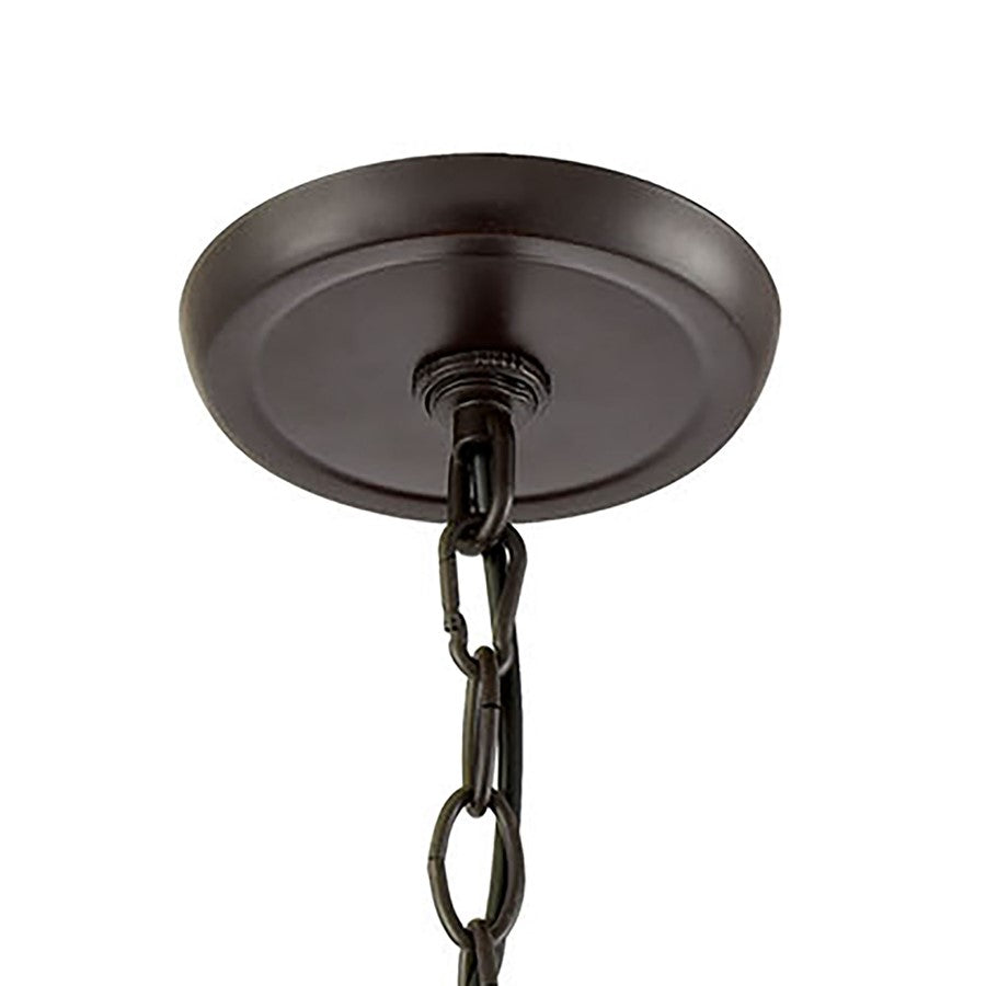 Atlas Lighting Weaverton 8in 1-Light Mini Pendant | Transitional Natural Rope and Oil Rubbed Bronze | Kitchen Island & Dining Room | Model CL11716-NA