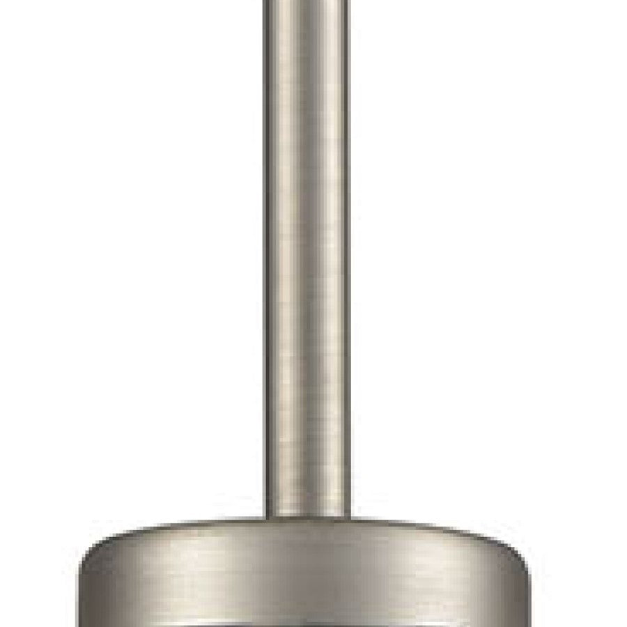 Atlas Lighting West End 4.75in 1-Light Mini Pendant | Transitional Brushed Nickel and Clear Glass | Kitchen Island & Dining Room | Model CL11717-NK