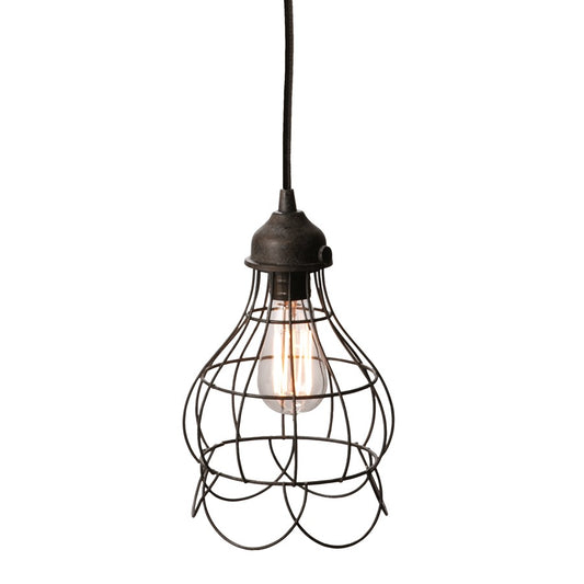 Atlas Lighting Wire 6in 1-Light Mini Pendant | Oil Rubbed Bronze Metal Lantern | Kitchen Island & Dining Room | 6 x 6 x 12 in | Model CL11721-BZ