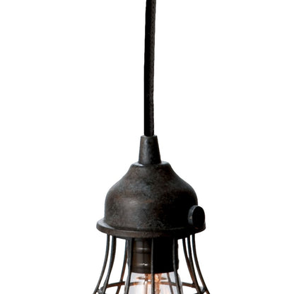 Atlas Lighting Wire 6in 1-Light Mini Pendant | Oil Rubbed Bronze Metal Lantern | Kitchen Island & Dining Room | 6 x 6 x 12 in | Model CL11721-BZ