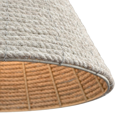 Atlas Lighting Air Loom 16.5in 1-Light Pendant | Coastal White Rope and Metal | Dining Room & Living Room | 16.5 x 16.5 x 17 in | Model CL11726-WH