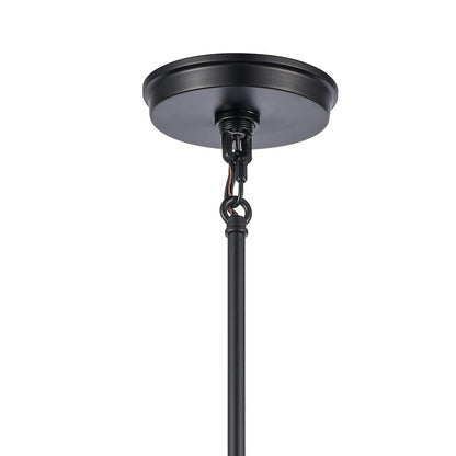 Atlas Lighting Boyer 18in 4-Light Pendant | Transitional Matte Black and Clear Glass | Kitchen Island & Dining Room | Model CL11736-BK