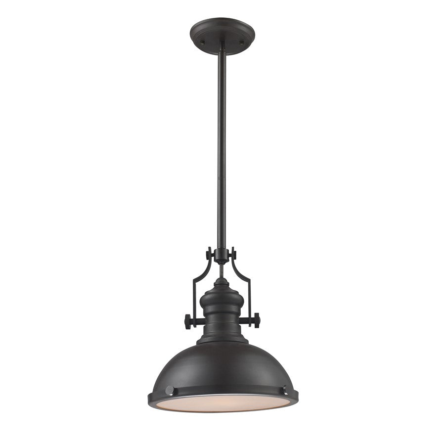 Atlas Lighting Chadwick 13in 1-Light Pendant | Transitional Matte Black Metal Shade | Dining Room & Entryway | 13 x 13 x 14 in | Model CL11750-BK1