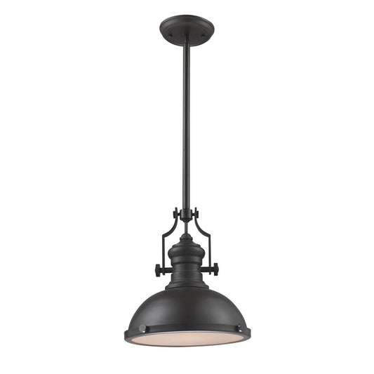 Atlas Lighting Chadwick 13in 1-Light Pendant | Transitional Matte Black Metal Shade | Dining Room & Entryway | 13 x 13 x 14 in | Model CL11750-BK1