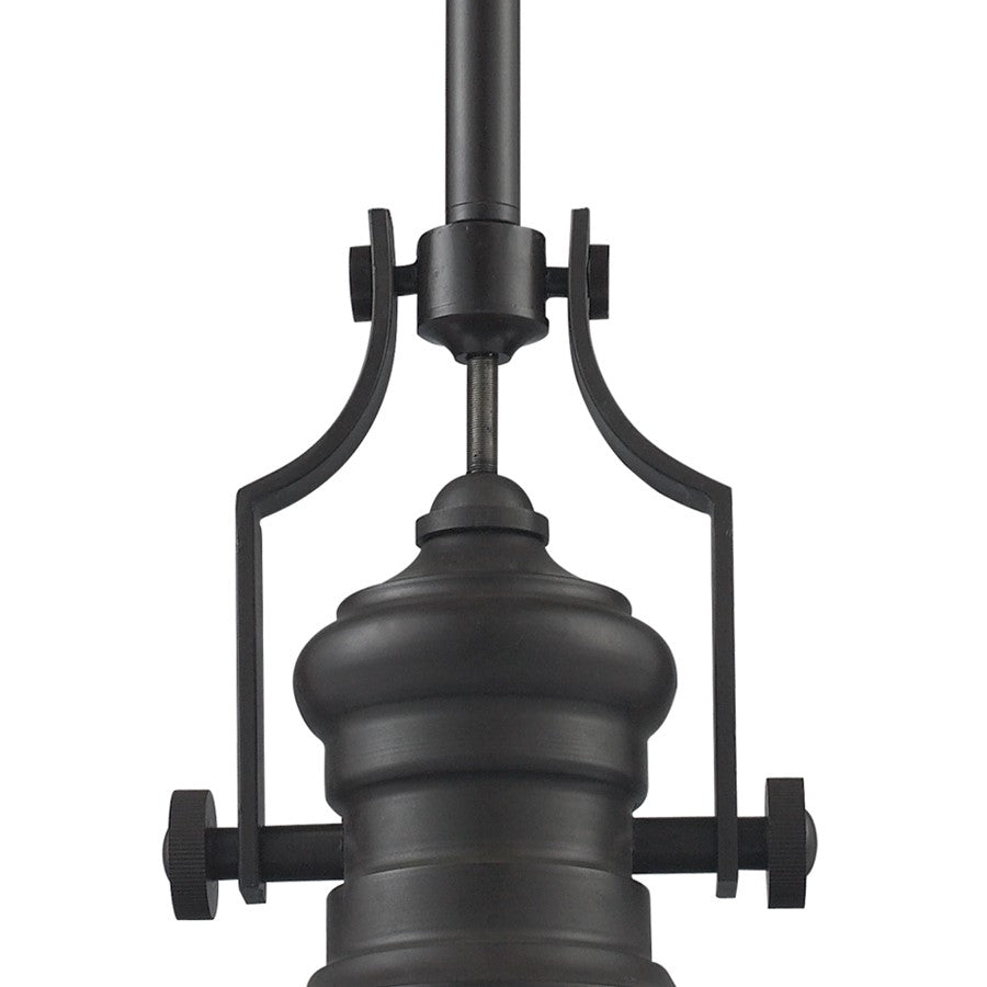 Atlas Lighting Chadwick 13in 1-Light Pendant | Transitional Matte Black Metal Shade | Dining Room & Entryway | 13 x 13 x 14 in | Model CL11750-BK1