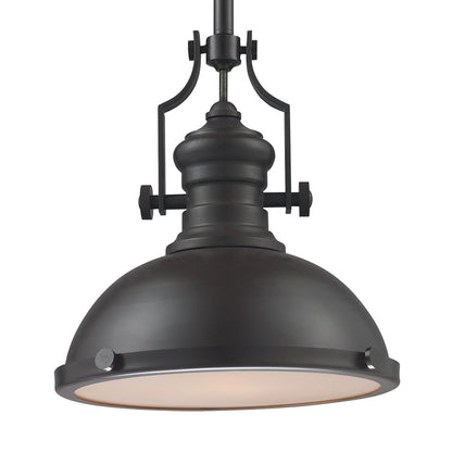 Atlas Lighting Chadwick 13in 1-Light Pendant | Transitional Matte Black Metal Shade | Dining Room & Entryway | 13 x 13 x 14 in | Model CL11750-BK1