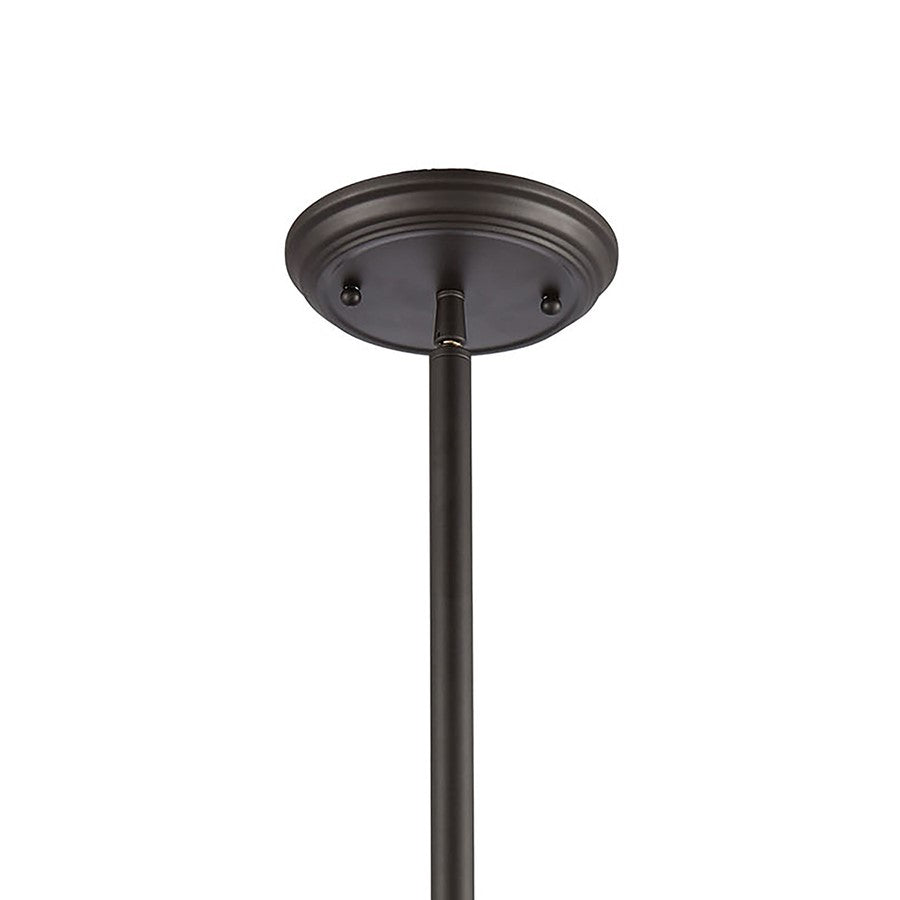 Atlas Lighting Chadwick 13in 1-Light Pendant | Transitional Matte Black Satin Brass Metal | Kitchen Island & Dining Room | Model CL11750-BS2