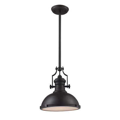 Atlas Lighting Chadwick 13in 1-Light Pendant | Transitional Oil Rubbed Bronze Metal | Kitchen Island & Dining Room | Model CL11750-BZ1