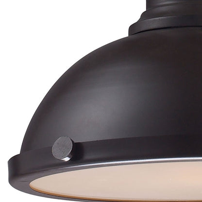Atlas Lighting Chadwick 13in 1-Light Pendant | Transitional Oil Rubbed Bronze Metal | Kitchen Island & Dining Room | Model CL11750-BZ1